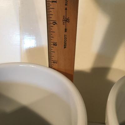 White set of 4 cannisters/ pots