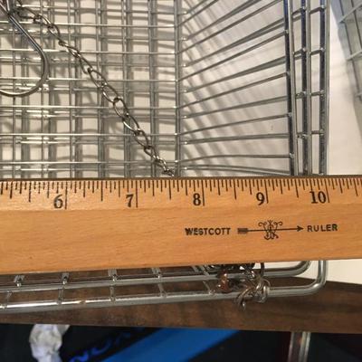 Crate and Barrel Hanging 3 tiered basket  and Metal baskets assortment