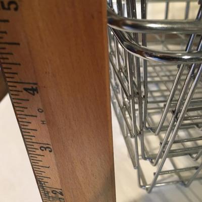 Crate and Barrel Hanging 3 tiered basket  and Metal baskets assortment