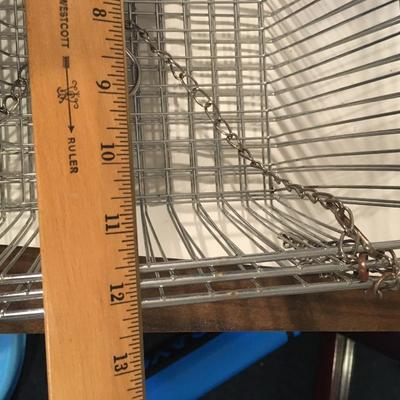 Crate and Barrel Hanging 3 tiered basket  and Metal baskets assortment
