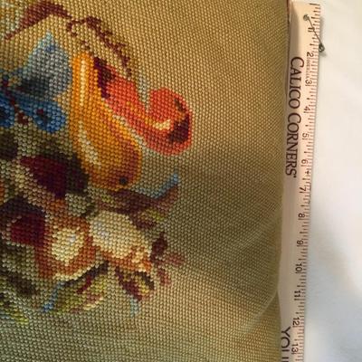 Vintage pair of embroidered pillows