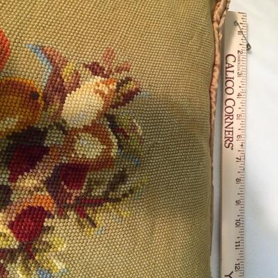 Vintage pair of embroidered pillows