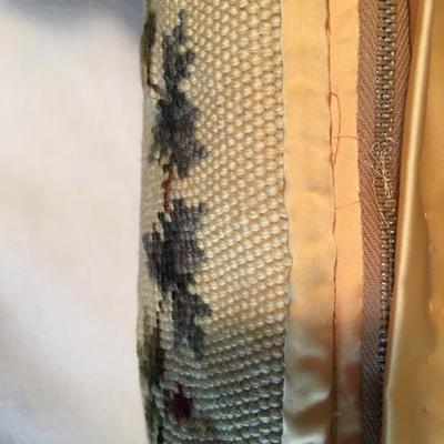 Vintage pair of embroidered pillows