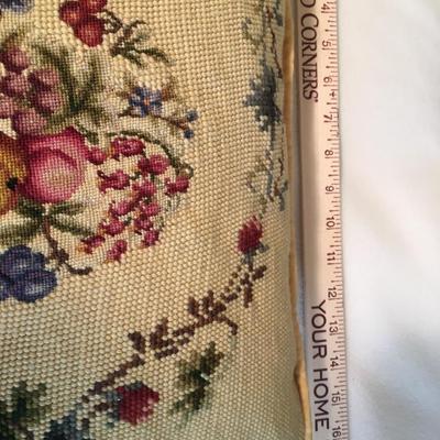 Vintage pair of embroidered pillows