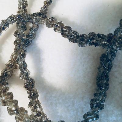 Vintage Pierre Urbach silver beaded mini crossbody bag