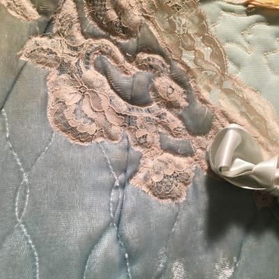 Vintage quilted velvet bed jacket