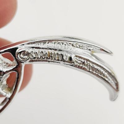 VINTAGE SARAH COVENTRY BIRDS OF PARADISE RHINESTONE BROOCH