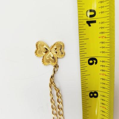 CUTE GOLD TONED CLOVER CHAIN BRACELET