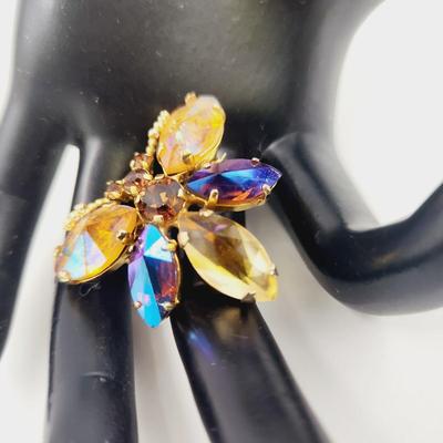 ABSOLUTELY STUNNING CRYSTAL INSECT VINTAGE PIN