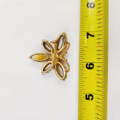 ABSOLUTELY STUNNING CRYSTAL INSECT VINTAGE PIN