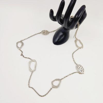 PREMIER DESIGN SILVER PLATED ZEBRA CHAIN NECKLACE