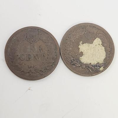 2 - 1901 INDIAN HEAD PENNIES