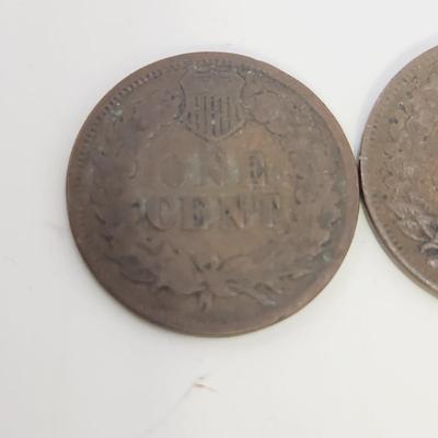 2 - 1901 INDIAN HEAD PENNIES