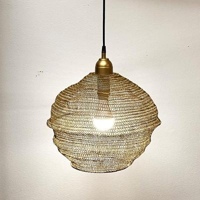 Gold Mesh Metal Pendant Hanging Lamp