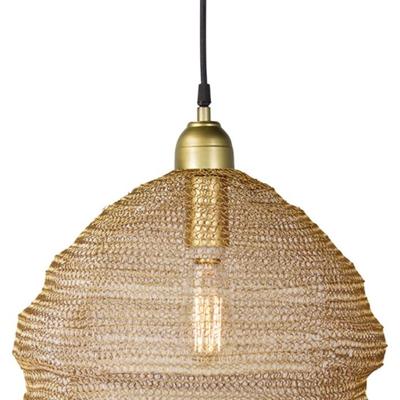 Gold Mesh Metal Pendant Hanging Lamp