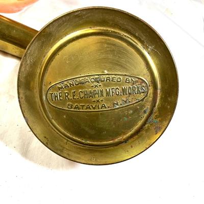 1383 Vintage Copper and Brass Garden Sprayer and Copper Serving Pieces