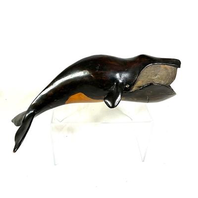 1384 Vintage Carved Bowhead Whale by IRVING BRIGGS (1925-2014) Cape cod, MA.