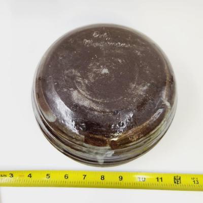 BEAUTIFUL SIGNED GLAZED DESIGNED POTTERY BOWL