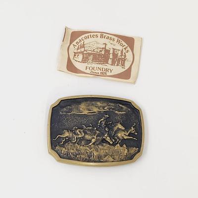 ANACORTES BRASS WORKS AMERICAN COWBOY #E15285 BELT BUCKLE