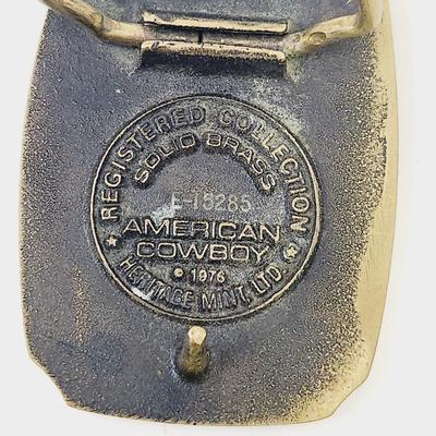 ANACORTES BRASS WORKS AMERICAN COWBOY #E15285 BELT BUCKLE