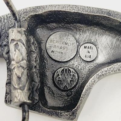 1981 BERGAMONT PEWTER HAMMER BELT BUCKLE