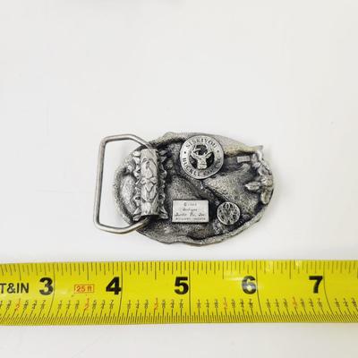 1983 SISKIYOU PEWTER PEGASUS HORSE BELT BUCKLE