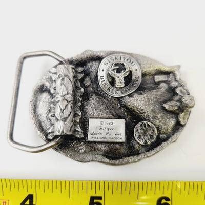 1983 SISKIYOU PEWTER PEGASUS HORSE BELT BUCKLE