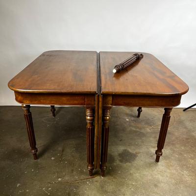 1355 Large Antique Banquet Dining Table Set (as-Is)