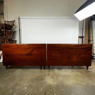 1355 Large Antique Banquet Dining Table Set (as-Is)