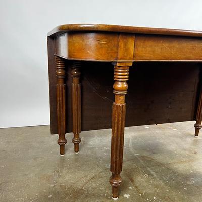 1355 Large Antique Banquet Dining Table Set (as-Is)