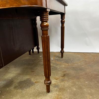 1355 Large Antique Banquet Dining Table Set (as-Is)