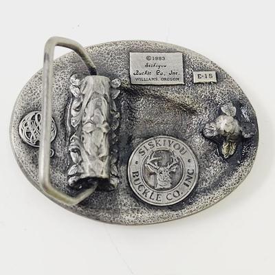 SISKIYOU PEWTER BUFFALO BELT BUCKLE