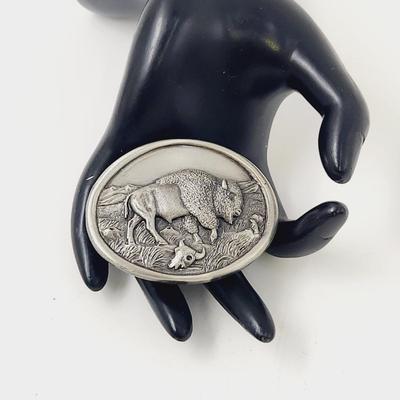 SISKIYOU PEWTER BUFFALO BELT BUCKLE