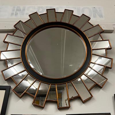 1356 Large William Sonoma Modern Sunburst Mirror