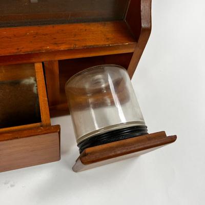 1357 Vintage Cigar Display Pine Cabinet 3 Drawers