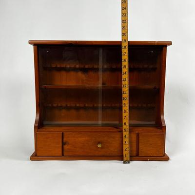 1357 Vintage Cigar Display Pine Cabinet 3 Drawers