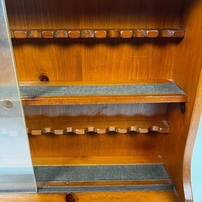 1357 Vintage Cigar Display Pine Cabinet 3 Drawers
