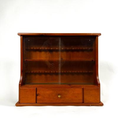 1357 Vintage Cigar Display Pine Cabinet 3 Drawers