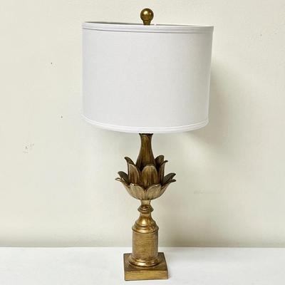 3-Way Antique Gilded Resin Gold Lamp