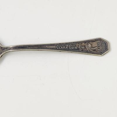 1933 CLARA LU N EM SCIENCE COURT SILVER PLATE SPOON