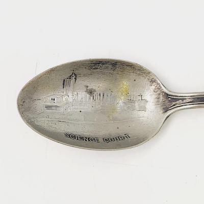 1933 CLARA LU N EM SCIENCE COURT SILVER PLATE SPOON