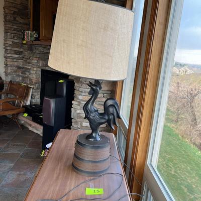 Weather Vane & Rooster vintage lamp
