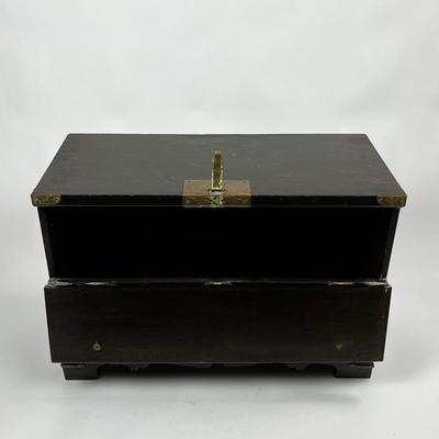 1360 Antique Brass Fitting Asian Chest