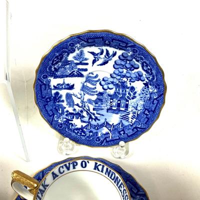 1389 Antique TIFFANY & CO. Spode Blue Willow Cups and Saucers