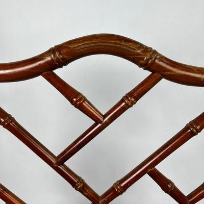 1361 Century Chair Co. Faux Bamboo Chinese Chippendale Arm Chair