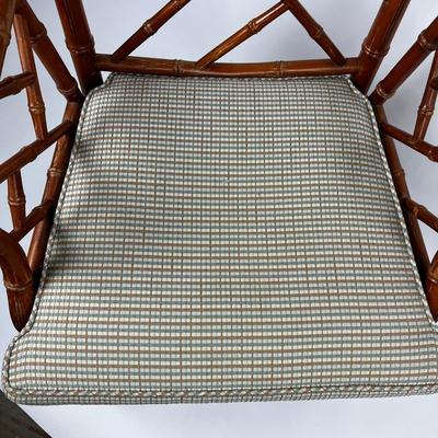1361 Century Chair Co. Faux Bamboo Chinese Chippendale Arm Chair