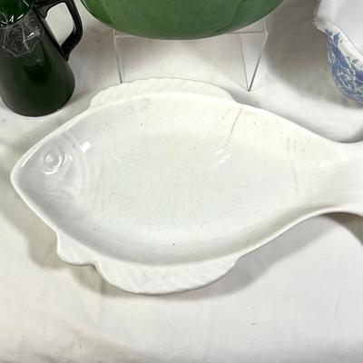 1390 Vintage Pottery Lot : Bennington, Lovatts Langley Ware, CA Pottery, Mehun France