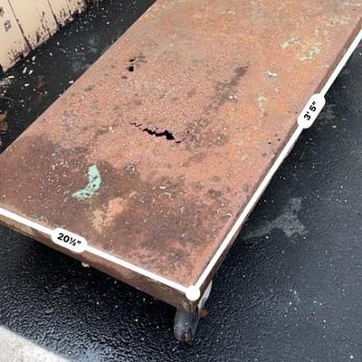 Rustic Rusty Industrial Rolling Cart