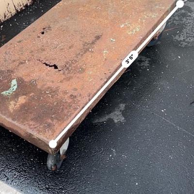 Rustic Rusty Industrial Rolling Cart