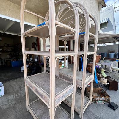 MCM Pair of Bamboo Etagere